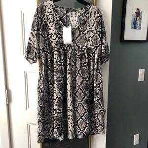 ZARA animal print dress brand new XS Has pockets!